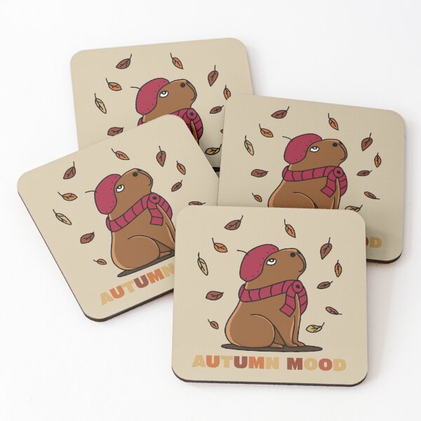 Item preview, Autumn Mood Cute Capybara Illustration designed and sold by Absyntart.