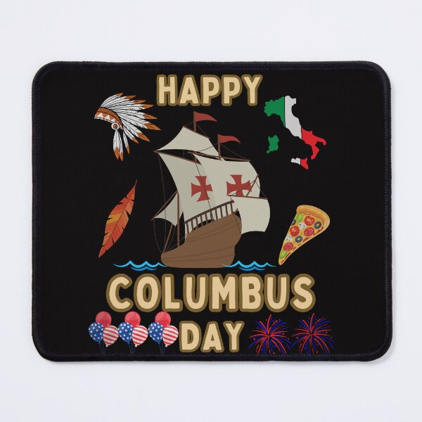 Item preview, Happy Columbus Day Italian American Heritage Shirt Patriotic USA Holiday Pizza Ship Design designed and sold by MojNetSerwis WWK.