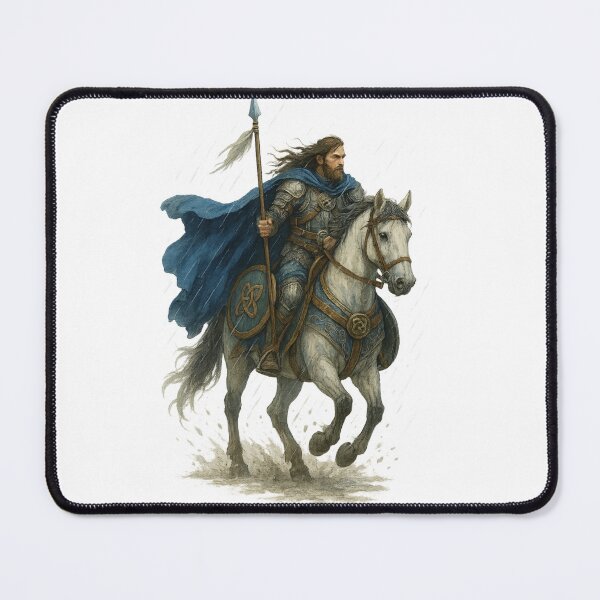 Item preview, Celtic Warrior on White Horse – Medieval Fantasy Art designed and sold by CelticSoulShop.