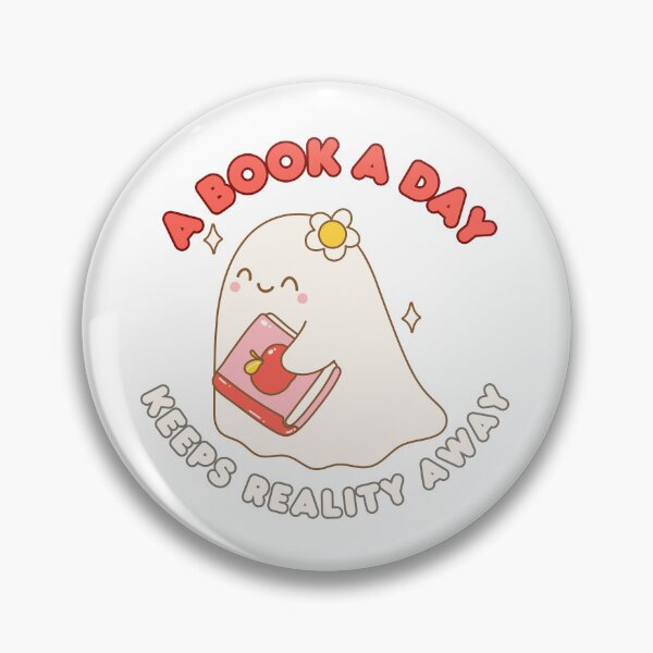 Item preview, A Book A Day Keeps Reality Away ~ cute book aesthetic designed and sold by Raining Cats & Books.
