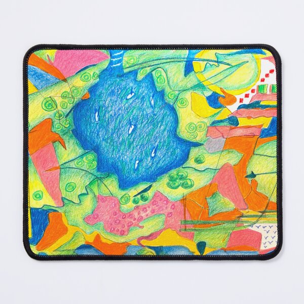 Item preview, Boats visiting the garden island. Abstract designed and sold by Tereza Pilar Art.