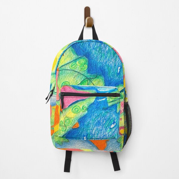 Item preview, Boats visiting the garden island. Abstract designed and sold by Tereza Pilar Art.