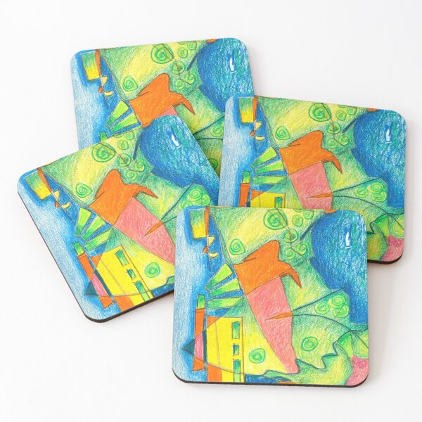 Item preview, Abstract 1. Boats visiting the garden island. designed and sold by Tereza Pilar  Art.