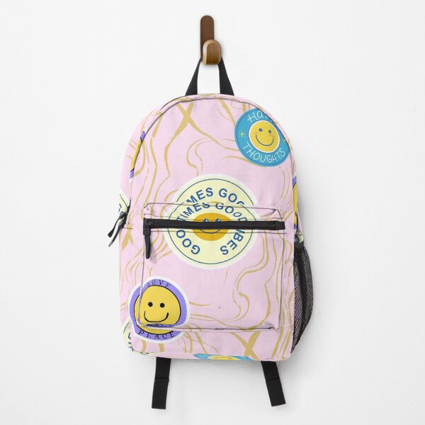 Item preview, Retro Smiley Face Sticker Set - Positive Vibes Pastel Aesthetic designed and sold by LuxaSoul88.