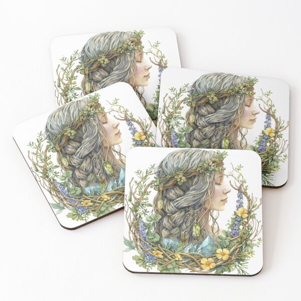 Item preview, Mystic Forest Maiden – Nature and Crystal Crown designed and sold by CelticSoulShop.