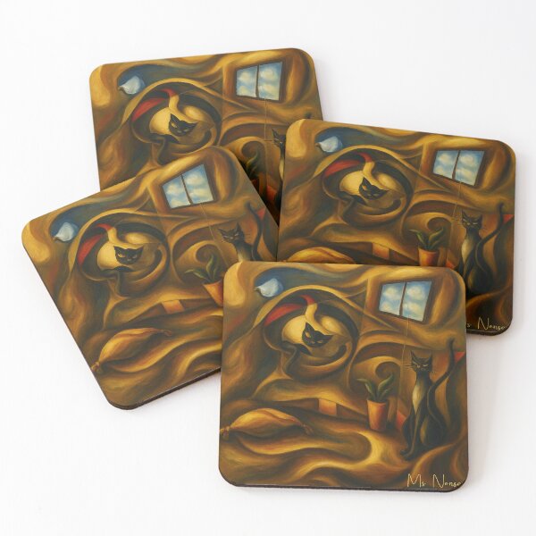 Item preview, Surrealistic cats designed and sold by Nonsense Manufactory.