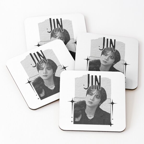 Item preview, BTS Jin Kpop Boy Group Scrapbook Collage Cozy Y2K Vintage Design designed and sold by HELL0WBELLO.