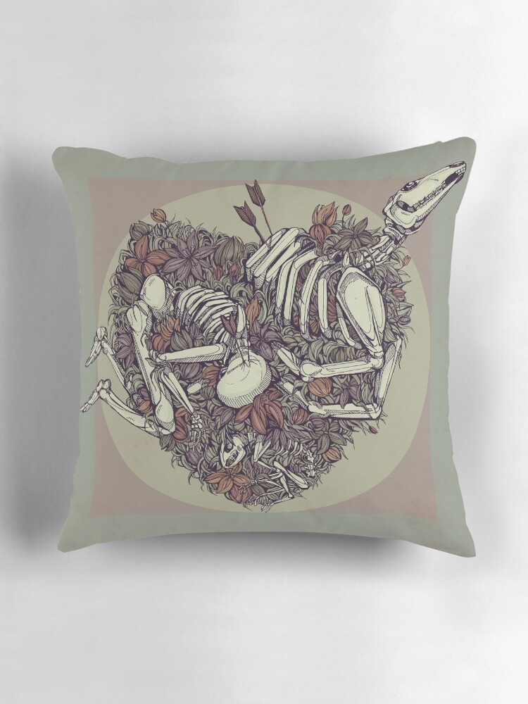 Thumbnail 3 of 4, Pillow, Of Heart designed and sold by WOLFSKULLJACK.