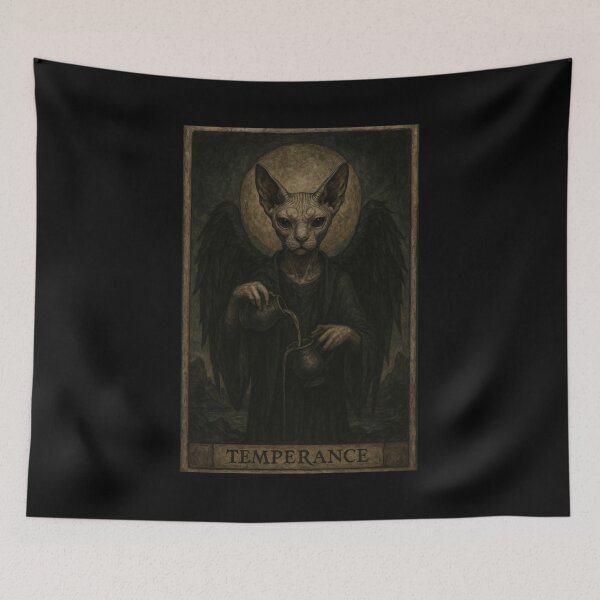 Item preview, The Temperance Tarot Card Sphynx Edition  designed and sold by LokiTheGrimm.