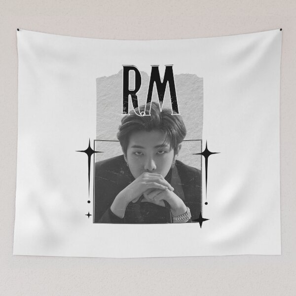 Item preview, BTS RM Kpop Boy Group Scrapbook Collage Cozy Y2K Vintage Design designed and sold by HELL0WBELLO.