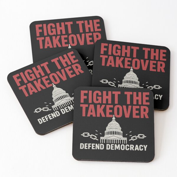 Item preview, Fight the Takeover – Defend Democracy Anti Trump Protest designed and sold by DigiSudu.
