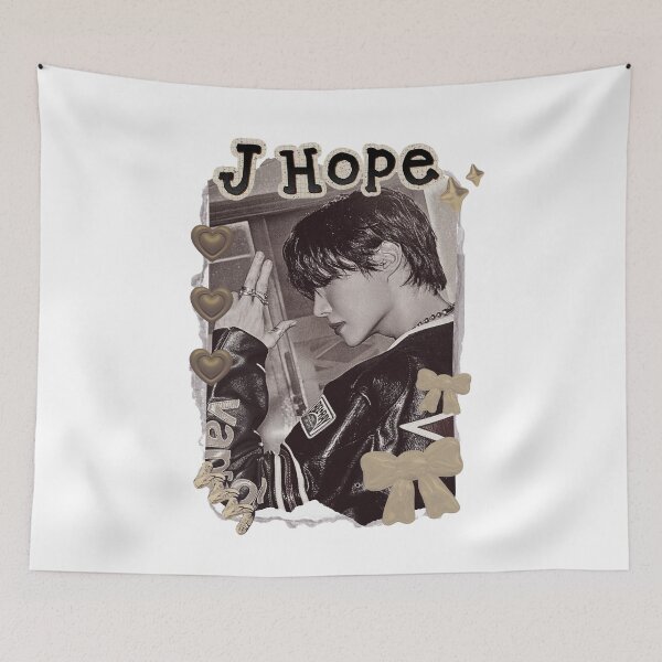 Item preview, BTS J Hope K-pop Boy group Scrapbook Collage Cozy Y2K Vintage Design designed and sold by HELL0WBELLO.