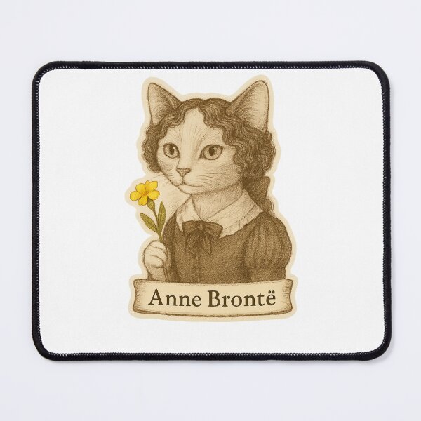 Item preview, Anne Brontë – Literary Cat Portrait Sticker designed and sold by Lavoretty.