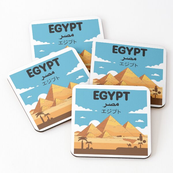 Item preview, Egypt Pyramids Cartoon – Giza Desert Camel Illustration designed and sold by Karoft Collection.