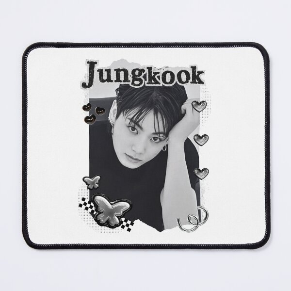 Item preview, BTS Jungkook Kpop Boy Group Black and White Collage Design designed and sold by AJUNICE STUDIO.