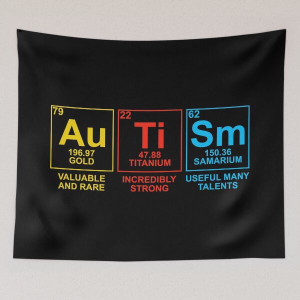 Item preview, Autism Awareness Women Men Kids Elements Periodic Table ASD designed and sold by Faissal Thomass.