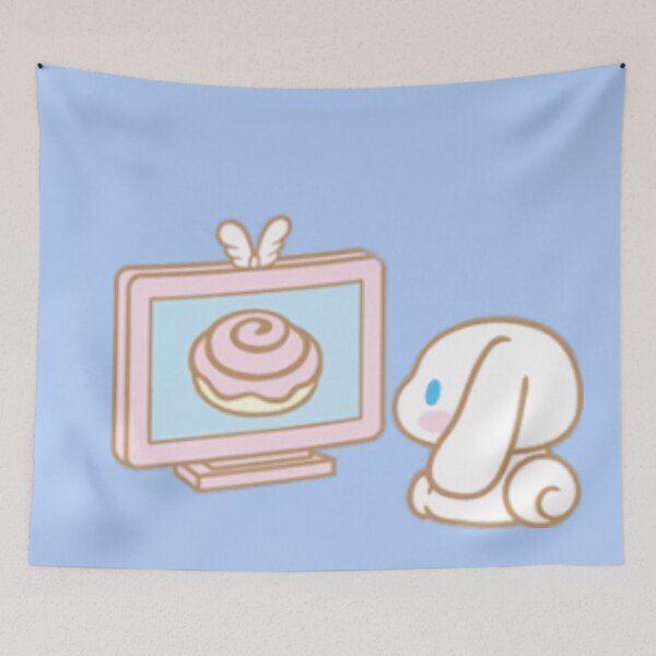 Item preview, Cinnamoroll Watching Donut on TV – Kawaii Aesthetic designed and sold by Heavenly-Cloudz.