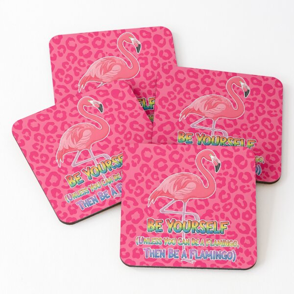 Item preview, Be Yourself Flamingo Art | Fun Pink Animal Motivation Digital Design designed and sold by AnnDesignStudio.