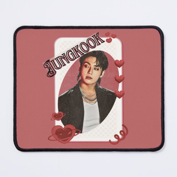 Item preview, BTS Jungkook Kpop Boy Group Card Red Aesthetic Collage Design designed and sold by AJUNICE STUDIO.