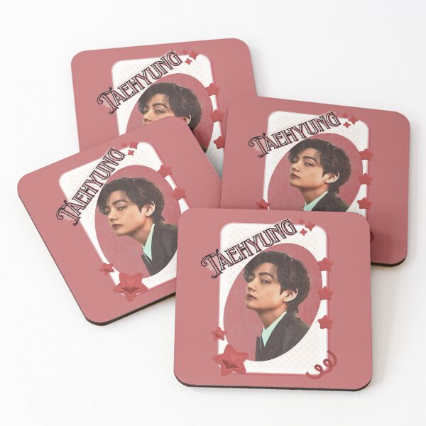 Item preview, BTS V Taehyung Kpop Boy Group Card Red Aesthetic Collage Design designed and sold by AJUNICE STUDIO.