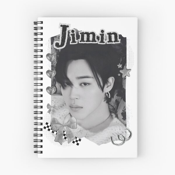Item preview, BTS Jimin Kpop Boy Group Black and White Collage Design designed and sold by AJUNICE STUDIO.