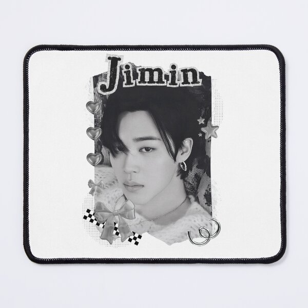 Item preview, BTS Jimin Kpop Boy Group Black and White Collage Design designed and sold by AJUNICE STUDIO.