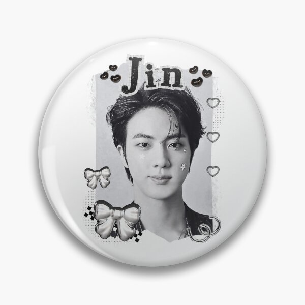 Item preview, BTS Jin Kpop Boy Group Black and White Collage Design designed and sold by AJUNICE STUDIO.