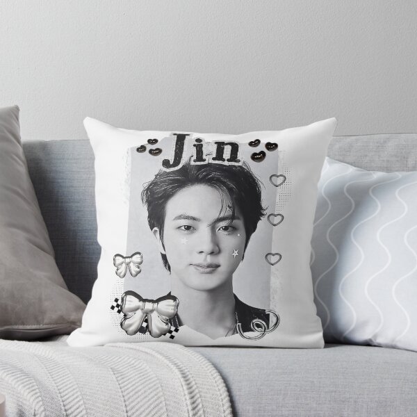 Item preview, BTS Jin Kpop Boy Group Black and White Collage Design designed and sold by AJUNICE STUDIO.