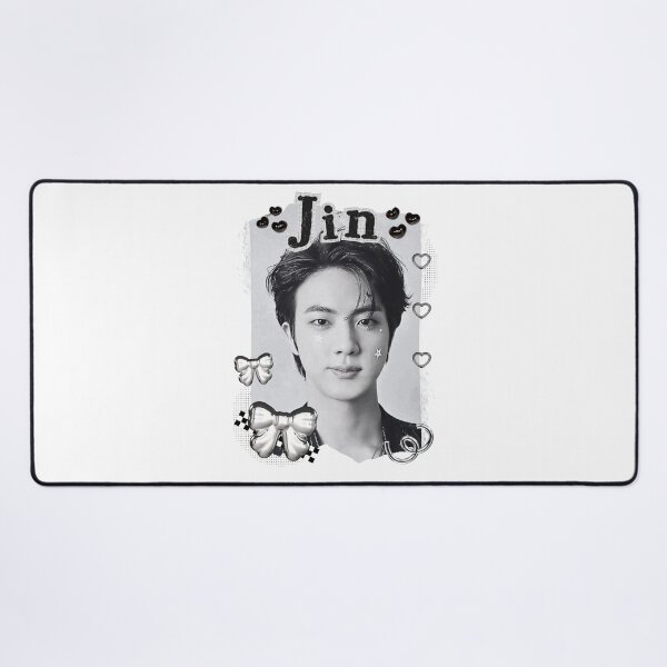 Item preview, BTS Jin Kpop Boy Group Black and White Collage Design designed and sold by AJUNICE STUDIO.