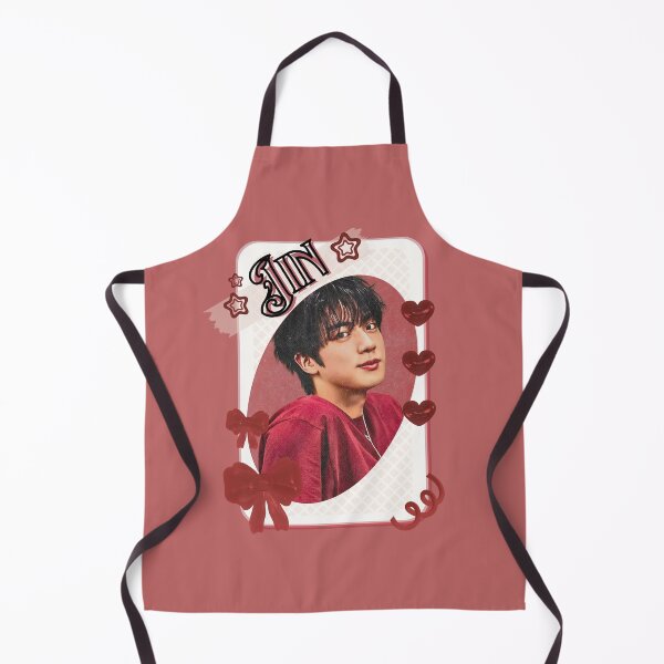 Item preview, BTS Jin Kpop Boy Group Card Red Aesthetic Collage Design designed and sold by AJUNICE STUDIO.
