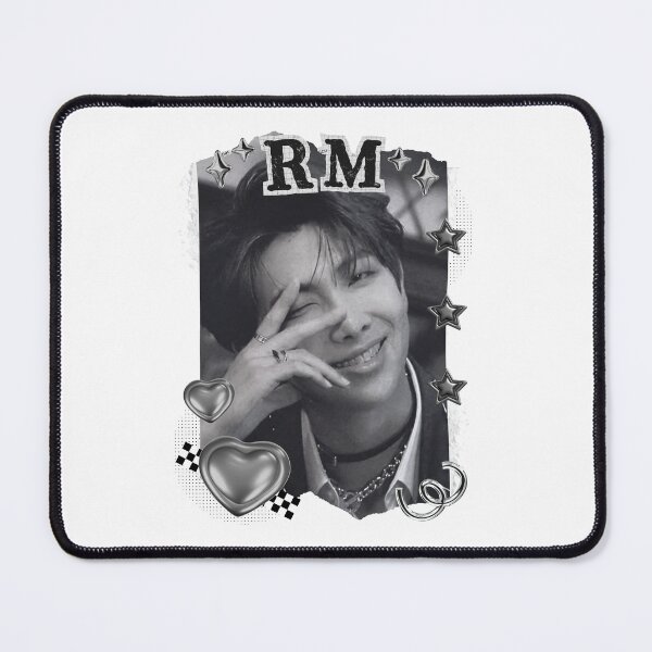 Item preview, BTS RM Kpop Boy Group Black and White Collage Design designed and sold by AJUNICE STUDIO.