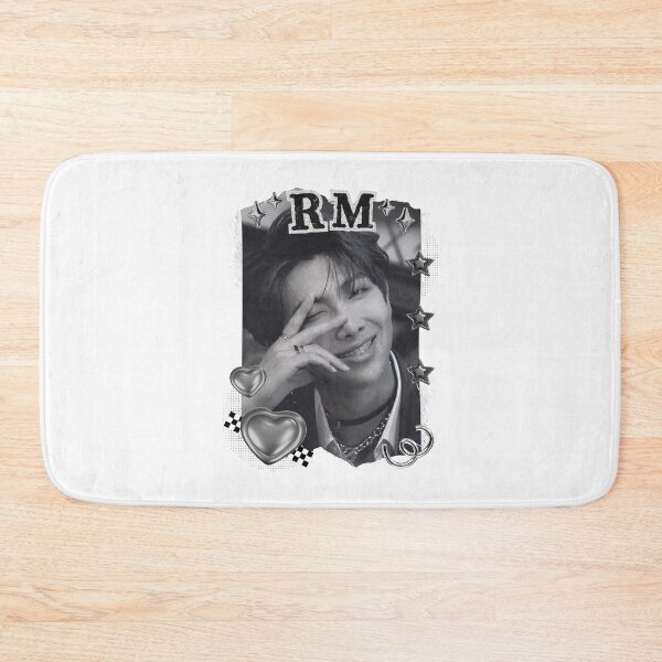 Item preview, BTS RM Kpop Boy Group Black and White Collage Design designed and sold by AJUNICE STUDIO.