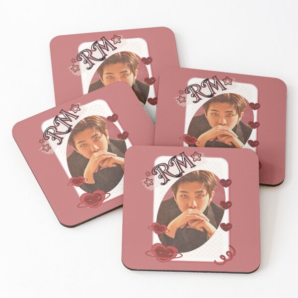 Item preview, BTS RM Kpop Boy Group Card Red Aesthetic Collage Design designed and sold by AJUNICE STUDIO.
