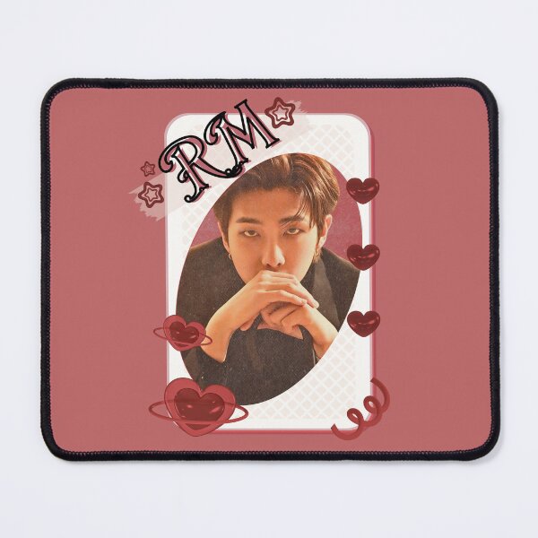 Item preview, BTS RM Kpop Boy Group Card Red Aesthetic Collage Design designed and sold by AJUNICE STUDIO.