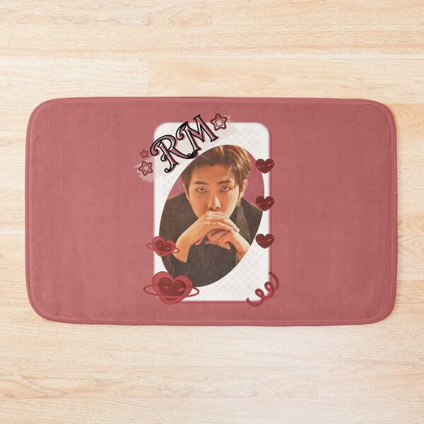 Item preview, BTS RM Kpop Boy Group Card Red Aesthetic Collage Design designed and sold by AJUNICE STUDIO.