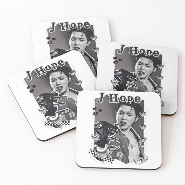 Item preview, BTS J Hope Kpop Boy Group Black and White Collage Design designed and sold by AJUNICE STUDIO.