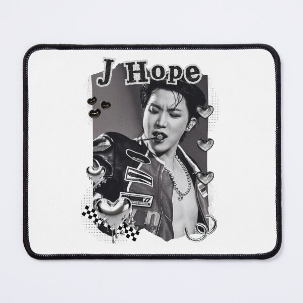 Item preview, BTS J Hope Kpop Boy Group Black and White Collage Design designed and sold by AJUNICE STUDIO.