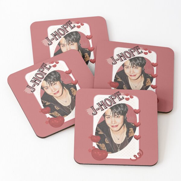 Item preview, BTS J Hope Kpop Boy Group Card Red Aesthetic Collage Design designed and sold by AJUNICE STUDIO.