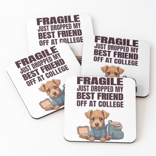 Item preview, Fragile Just Dropped My Best Friend Off at College | Airedale terrier designed and sold by The Real Life Symphony.