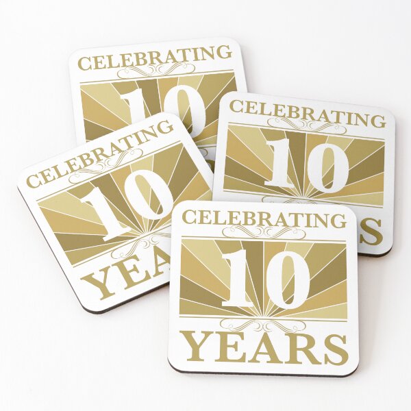 Item preview, Elegant 10th Wedding Anniversary designed and sold by thepixelgarden.