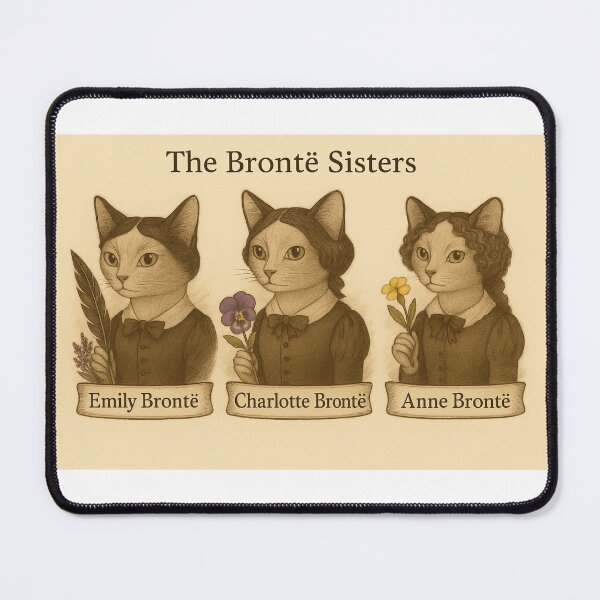 Item preview, The Brontë Sisters – Vintage Literary Cat Portrait designed and sold by Lavoretty.