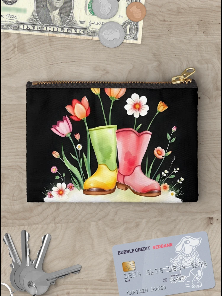 Thumbnail 3 of 4, Zipper Pouch, Spring Boot designed and sold by GraphicsClub.
