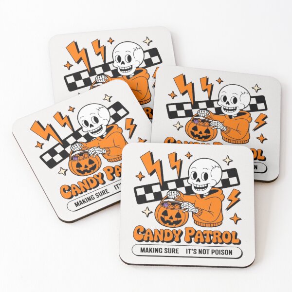 Item preview, Candy Patrol Halloween Skeleton Design | Funny Trick or Treat Safety Art | Retro Spooky Cute Style designed and sold by dortmond.