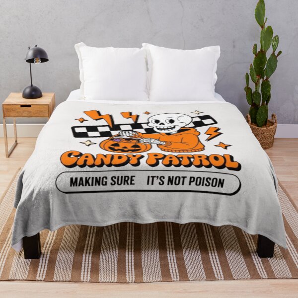 Item preview, Candy Patrol Halloween Skeleton Design | Funny Trick or Treat Safety Art | Retro Spooky Cute Style designed and sold by dortmond.