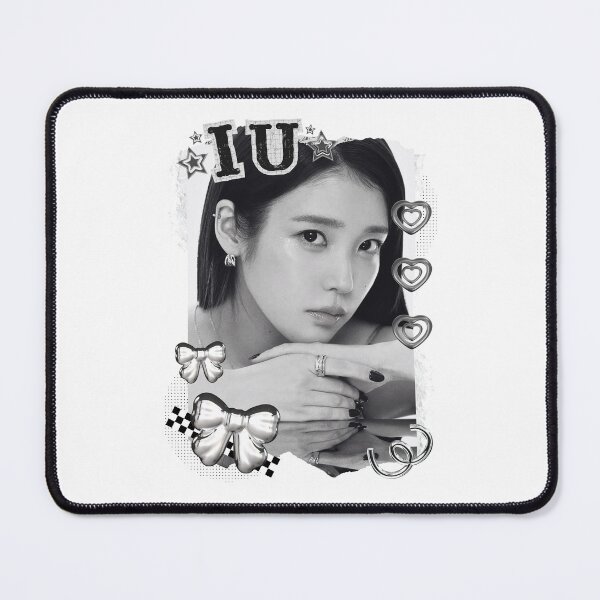 Item preview, IU Kpop Solo Artist Black and White Collage Digital Art Portrait designed and sold by AJUNICE STUDIO.