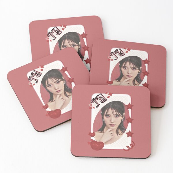 Item preview, IU Kpop Solo Artist Card Red Aesthetic Collage Design designed and sold by AJUNICE STUDIO.