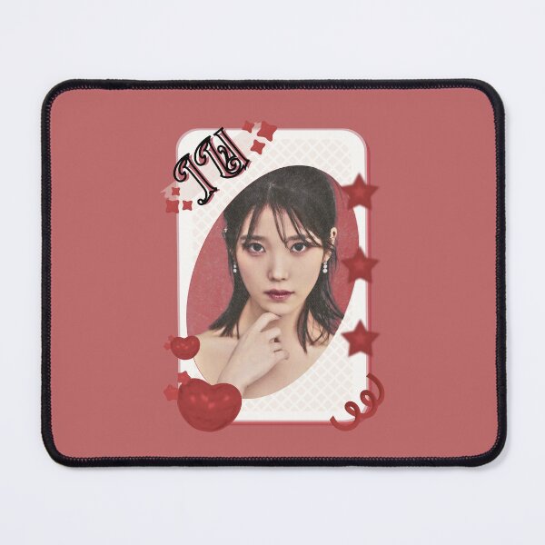 Item preview, IU Kpop Solo Artist Card Red Aesthetic Collage Design designed and sold by AJUNICE STUDIO.