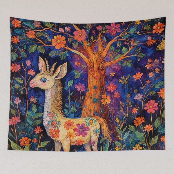 Item preview, Dark Colorful Llama Art designed and sold by TheDarkWardrobe.