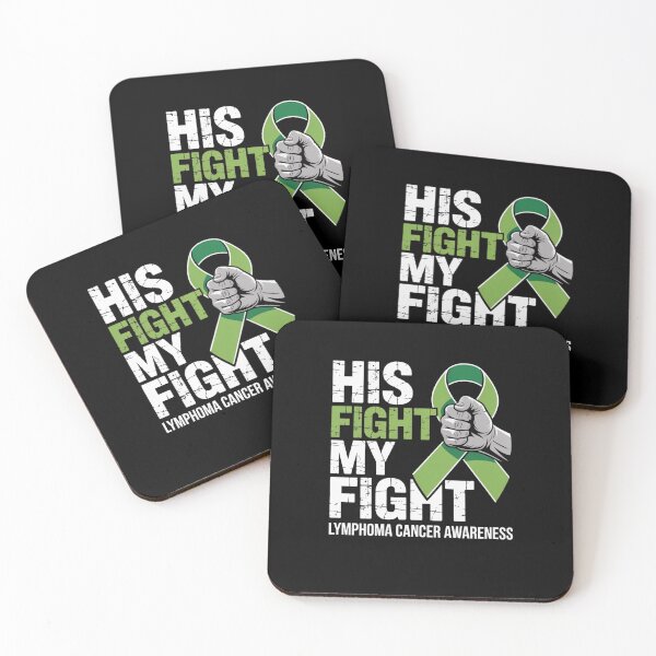 Item preview, His Fight My Fight – Green Ribbon Lymphoma Cancer Awareness designed and sold by Mateusz Majcherek.