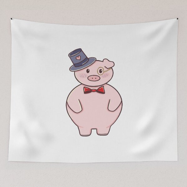 Item preview, Cute Pig Wearing A Hat  designed and sold by zcatstudio.